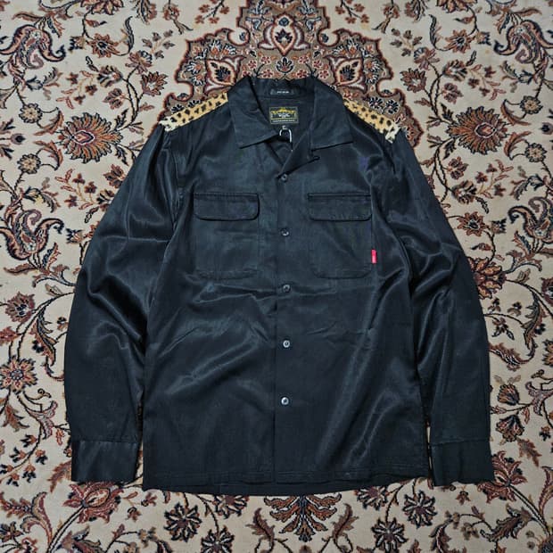 Wtaps 더블탭스 레오파드 레이온 셔츠 오픈칼라 S