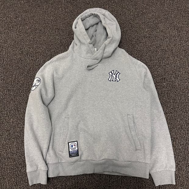 MLB 엠엘비 기모 후드티셔츠 그레이 100(L)