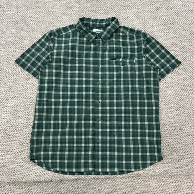 컬럼비아 체크 하프 셔츠 r3756 