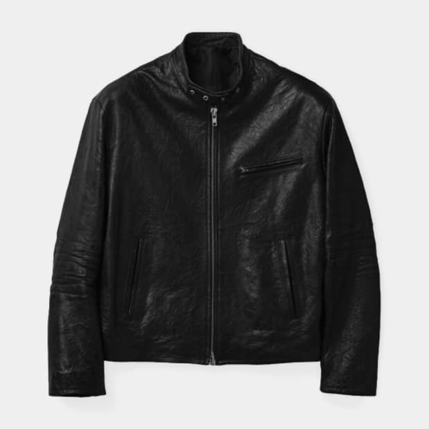 쿠어 램스킨 워시드 트리밍 바이커 자켓(L)