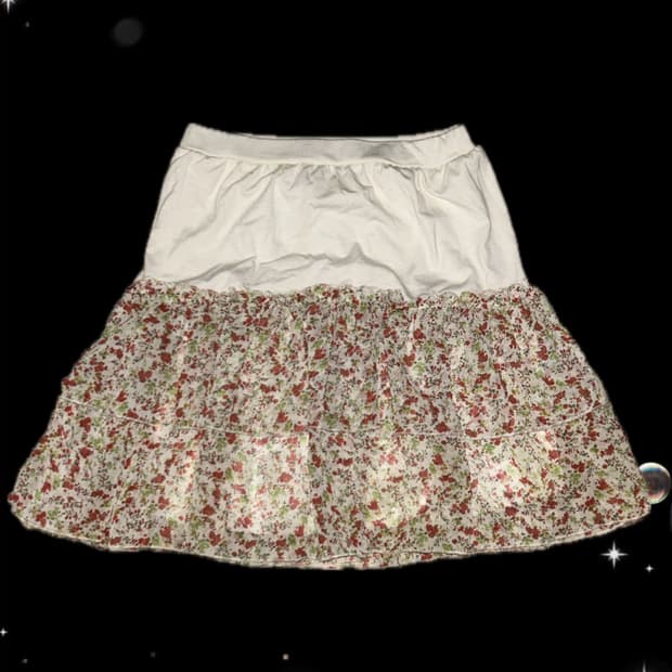 히메갸루 무드 플라워 프릴 스커트