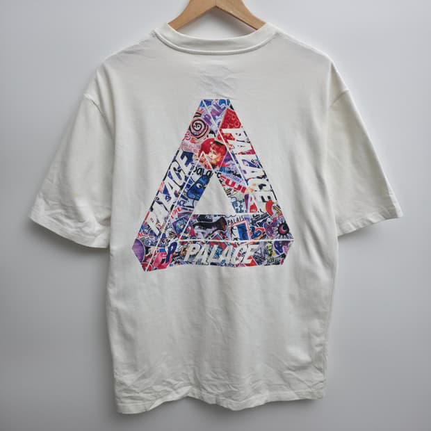 [L] 팔라스 트라이스티커 팩 티셔츠 화이트