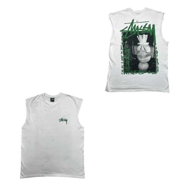 STUSSY 반팔 티 화이트 L (리폼)
