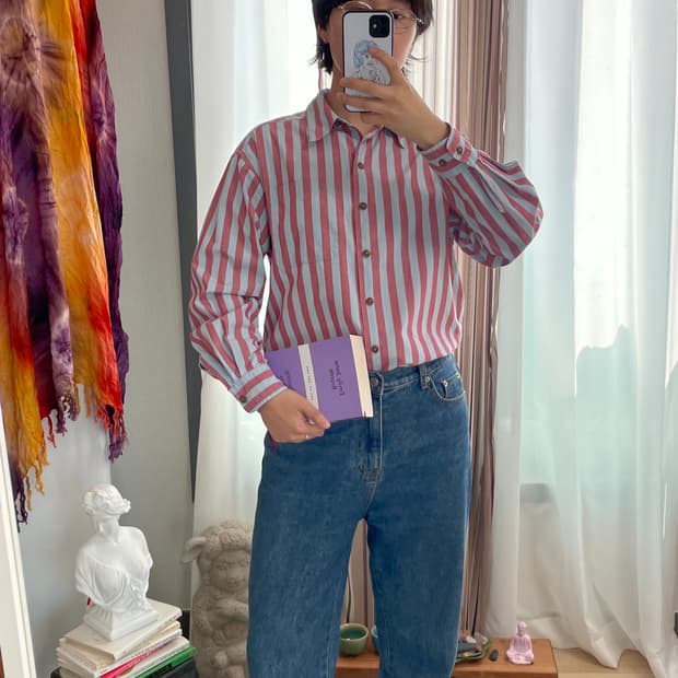 Eddie Bauer 에디바우어 빈티지 스트라이프 코튼 셔츠