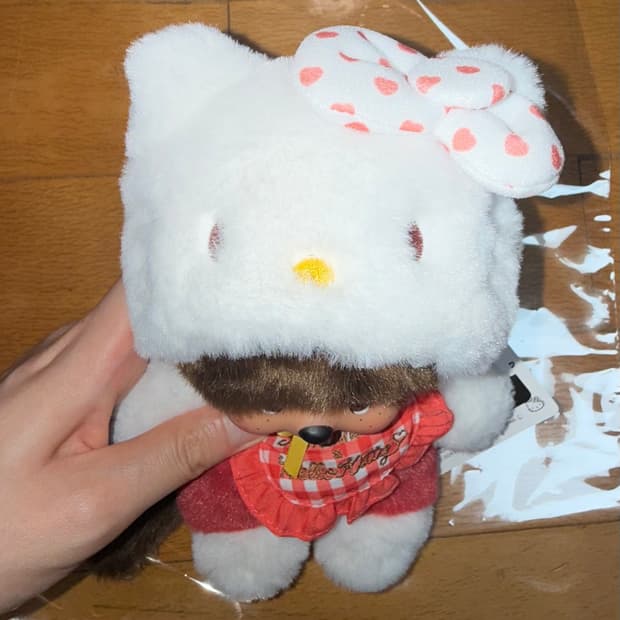 헬로키티 X  몬치치 깅엄체크 새상품 