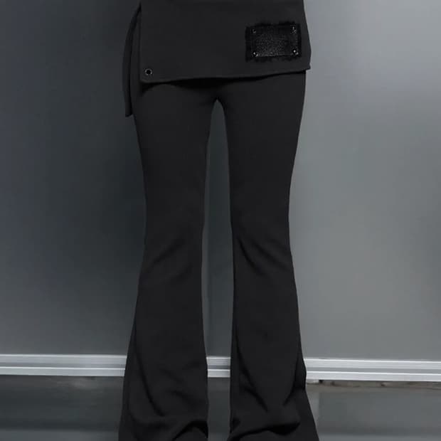 에트오소메 부츠컷 팬츠 차콜 새상품