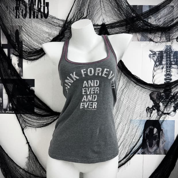 Pink printing sleeveless