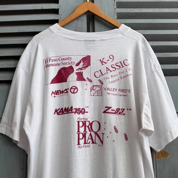[XL]80's USA 빈티지 K-9 CLASSIC 마라톤 티셔츠