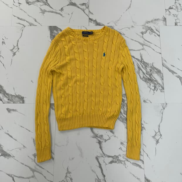 폴로 랄프로렌 피마코튼 케이블 니트