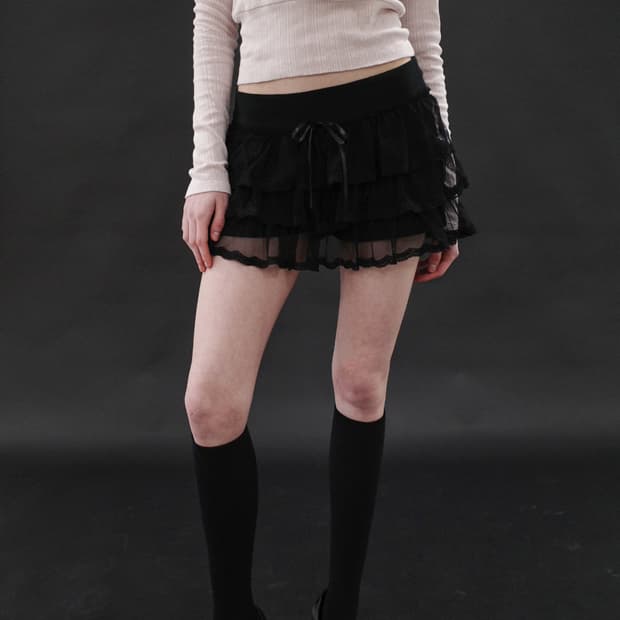 [DRYROSE] LACE TUTU PANTS (BK)