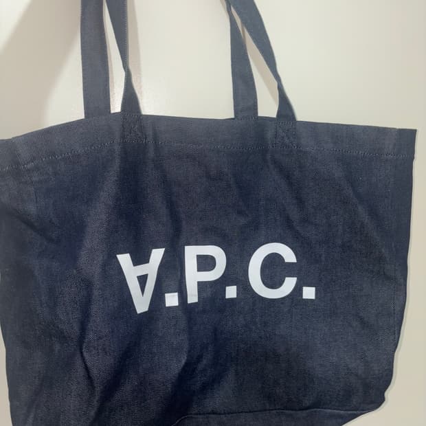 apc 데님 토트백