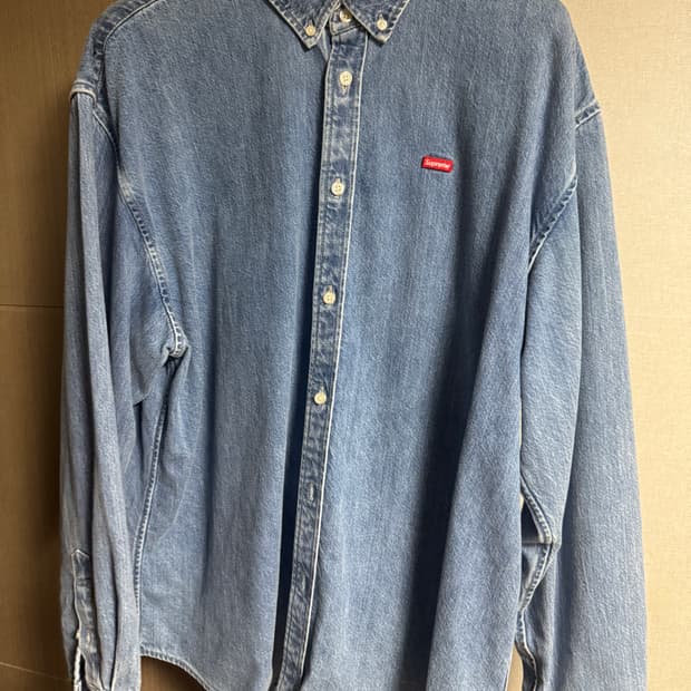 슈프림 스몰 박스로고 데님 셔츠 L