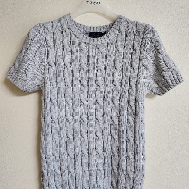 폴로랄프로렌 케이블반팔니트 (XS