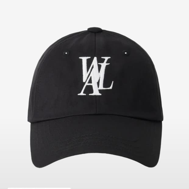 우알롱 Signature Logo ball cap - BLACK