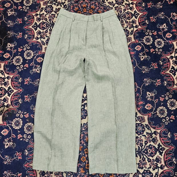 Slowear incotex in Italy 린넨 투턱 릴렉스핏 팬츠 