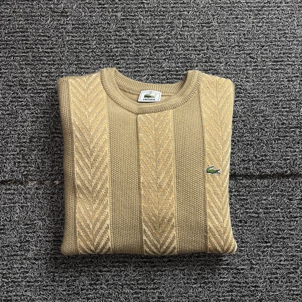 00s 라코스테 올드스쿨 미니멀 패턴 니트 2575