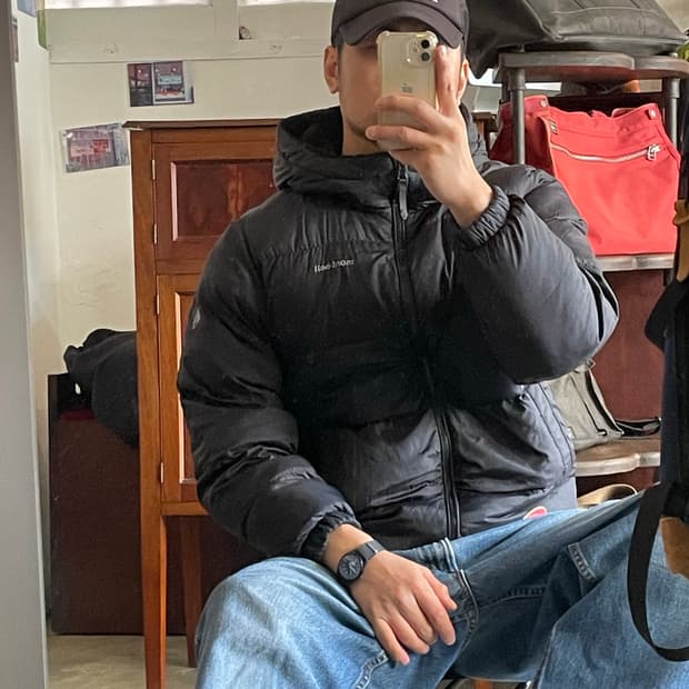 몽벨 리버시블 패딩 플리스 M