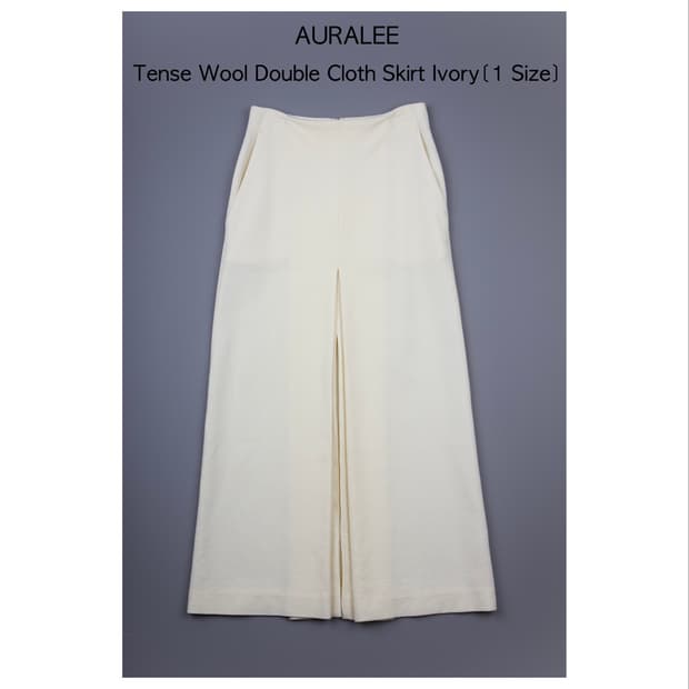 (새상품)AURALEE 텐스 울 더블 클로스 스커트 아이보리