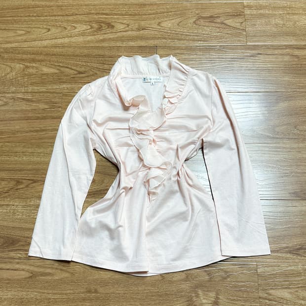 빈티지 딸기우유 핑크 레이스 프릴 블라우스 티셔츠 히메갸루 로걀 라떼