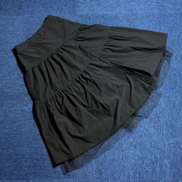 모리걸 블랙 프릴 스커트