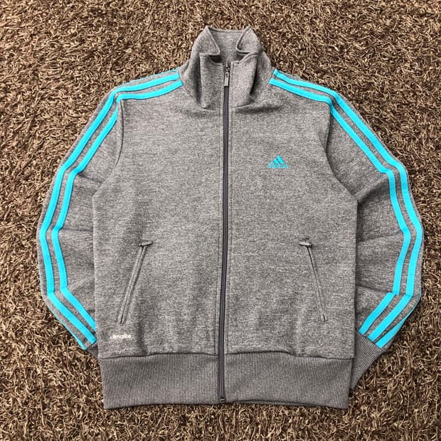 90 아디다스 그레이 민트 져지 트랙 자켓