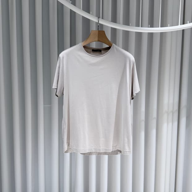 (A+/L) / 로로피아나 실크 코튼 크루넥 반팔 티셔츠