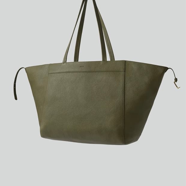 렉토 칼라 라지 카바스 백 올리브