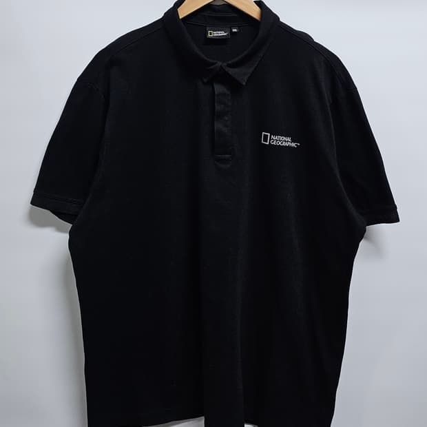 내셔널지오그래픽 블랙 반팔 폴로티 3XL