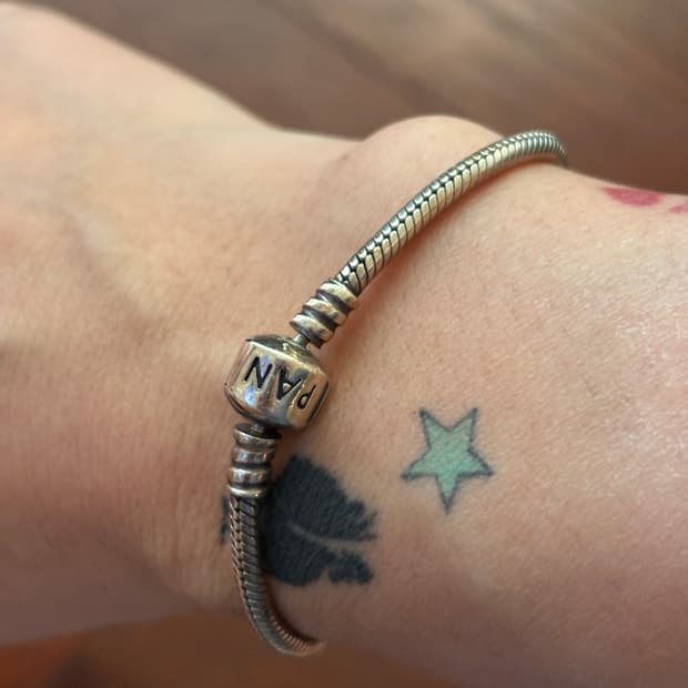 판도라 17cm 실버 팔찌