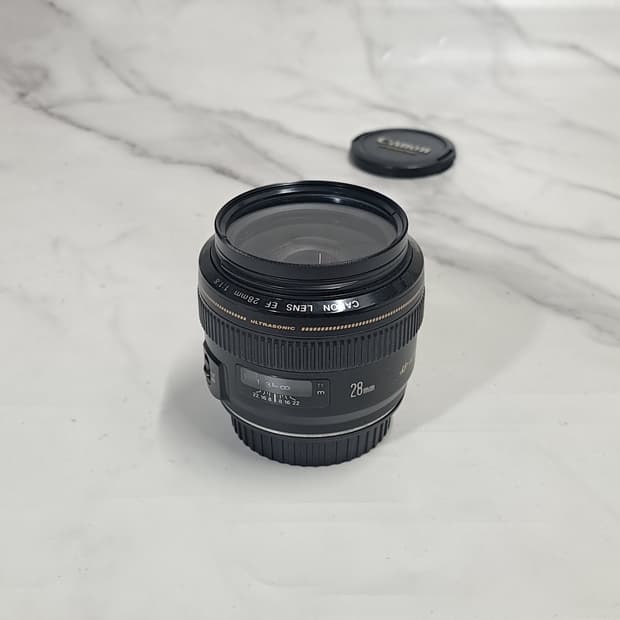 상태 좋은! 캐논 EF 28mm F1.8 USM 단렌즈