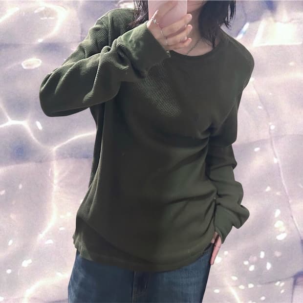 폴로 랄프로렌 신형 와플 롱슬리브 티셔츠 카키 2XL 110