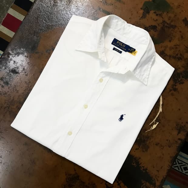 폴로랄프로렌 화이트 코튼 셔츠 남성 105 