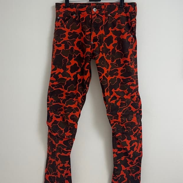 G-STAR RAW 3D테이퍼드 레드카모팬츠