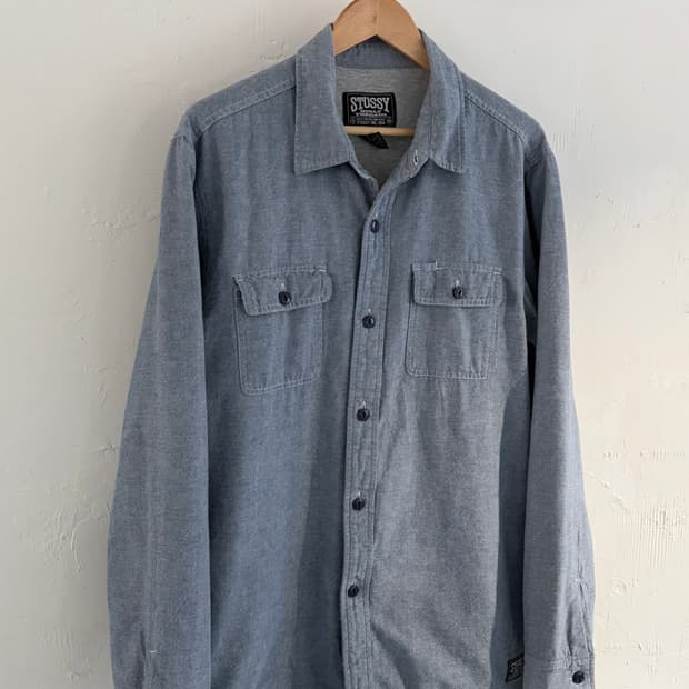 Stussy 스투시 투포켓 안감 데님 셔츠 자켓