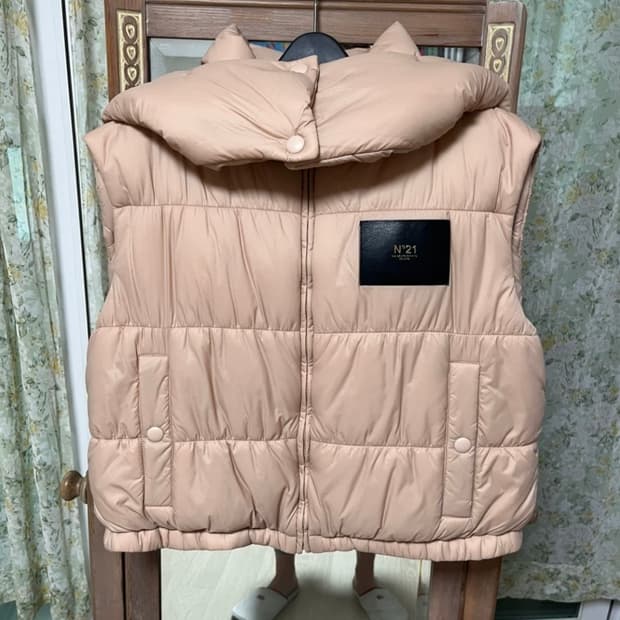 No.21 누메로 벤투노 베이비 핑크 패딩 조끼_55 사이즈