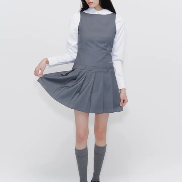 미세키서울 Pleats one piece CHARCOAL