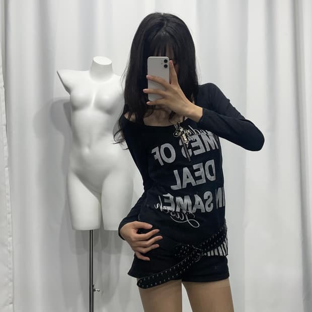 🎸블랙 프린팅 롱슬리브🎸