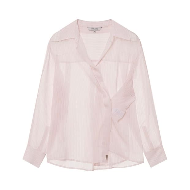 루에브르 시스루 셔츠 Open-collar Cross Oversized 