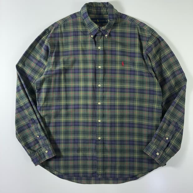 Polo  폴로 랄프로렌 자수 코튼 체크 셔츠 