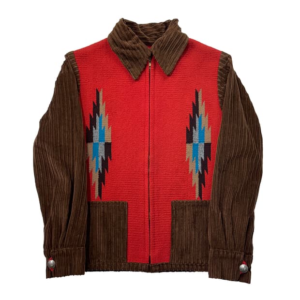 센티넬라 치마요 코듀로이 자켓 레드 브라운