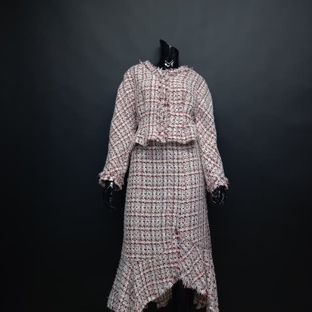 듀엘 춘추동 트위드 자켓스커트 셋업 55