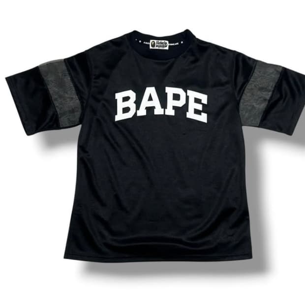 Bape 솔리드 카모 자카드 멀티로고 핏 풋볼 저지