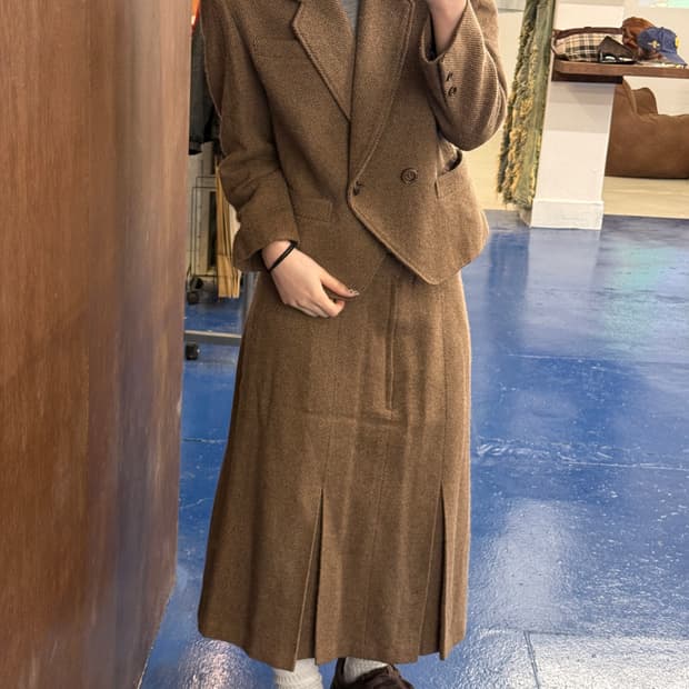 Harajuku 실버아이 울 투피스 셋업