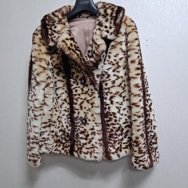 일본수입 천연모피 레오파드 양털숏쟈켓 4455 