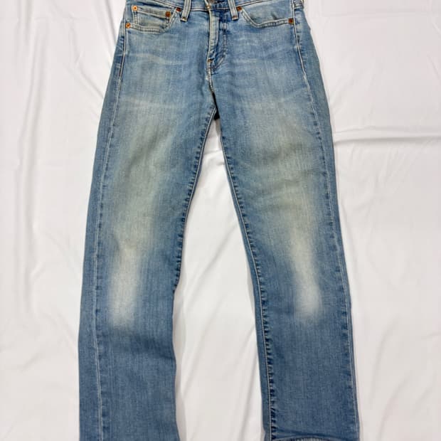 빈티지 리바이스 511 빅E 프리미엄 워시드 데님 청바지