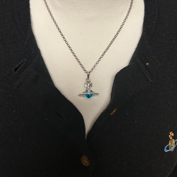 [비비안웨스트우드] Orb Necklace Blue Stone (Full