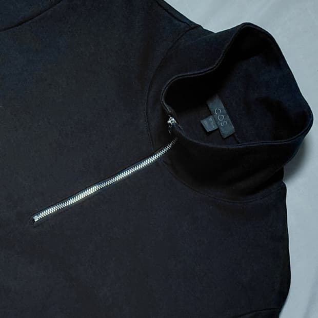 [COS] 코스 정품 하프 집업 맨투맨 (블랙/M)