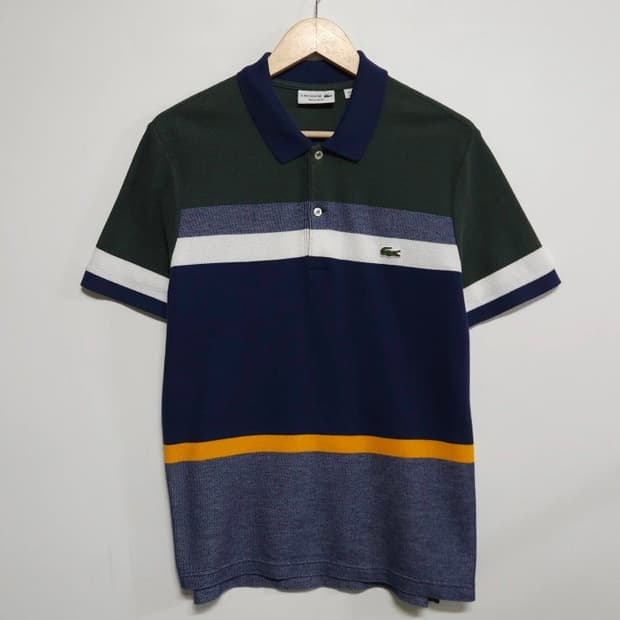 95~100 LACOSTE 라코스테 반팔 카라티 컬러블록