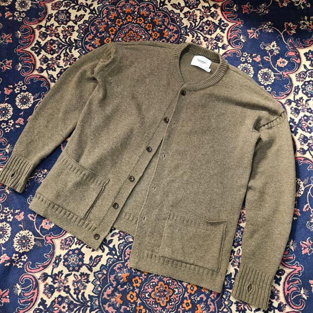 아웃스탠딩 피셔맨 울 혼방 라운드 가디건 자켓 3 size