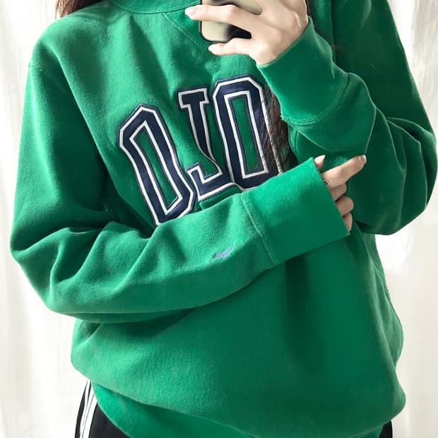 폴로 빅로고 딥그린 맨투맨